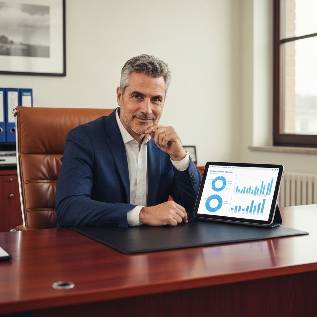 Business owner considering AI technology adoption