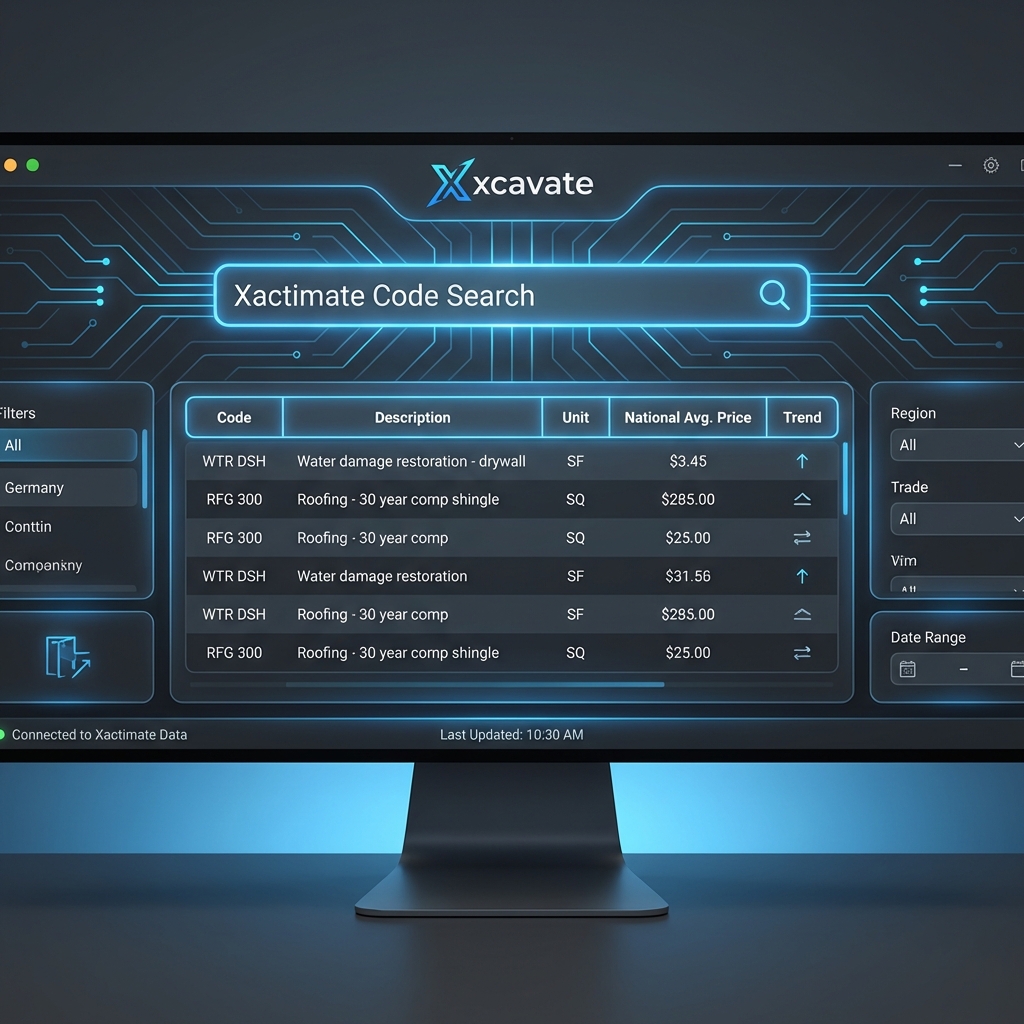 Xcavate interface preview